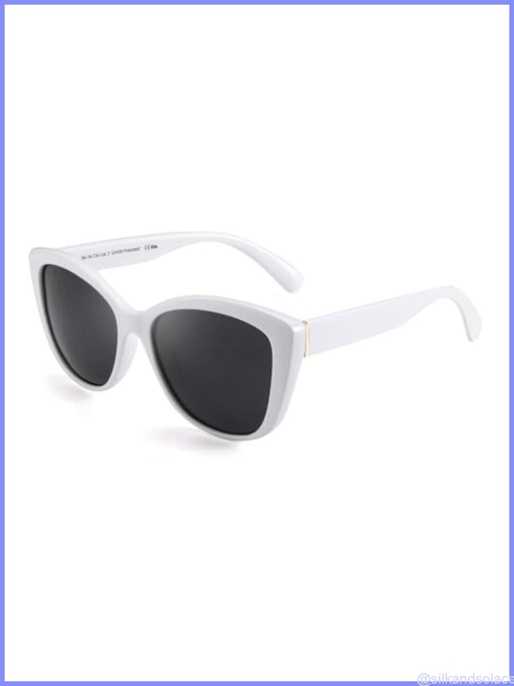 FEISEDY Polarized Cat Eye Sunglasses UV400 Retro Full Frame